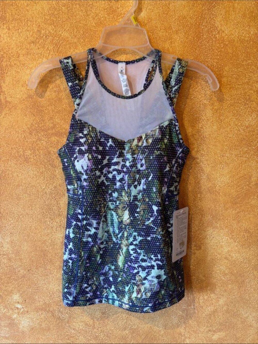 Lululemon (4) Blue, Green, Purple White Mesh Running In The City Sport/Yoga Tank